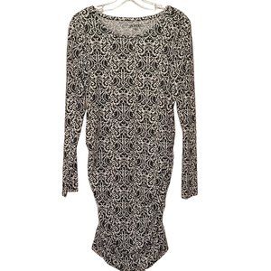 BONGO Black and White Bodycon Dress Size XL